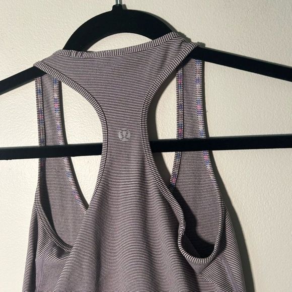 Lululemon purple stripe racerback tank top 4 - Picture 4 of 5